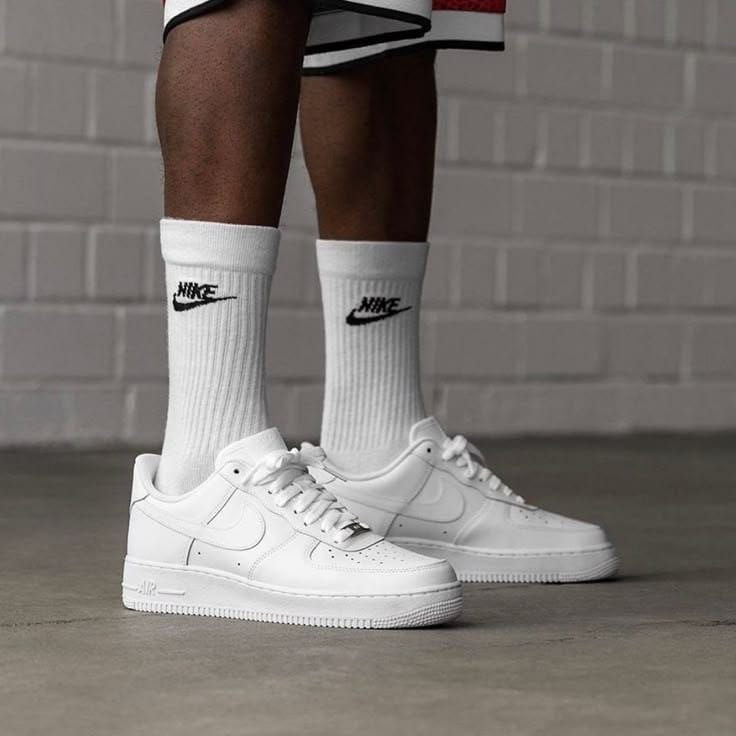 Nik.e Airforce 1 white pure leather heavy quality with all accessories