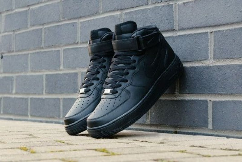 Nike Airforce 1 Mid Leather All Black Fix